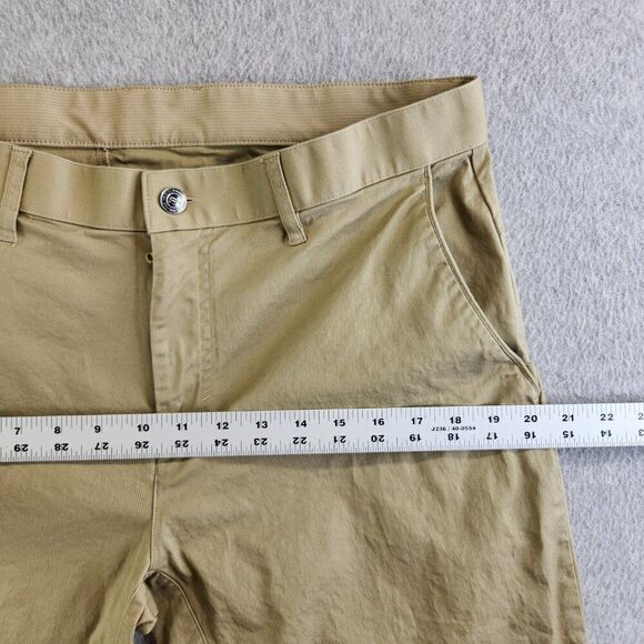 Fabletics Pants Mens 32X31 Khaki Tapered Slim Travel Golf Office Commute Chino - Picture 11 of 16
